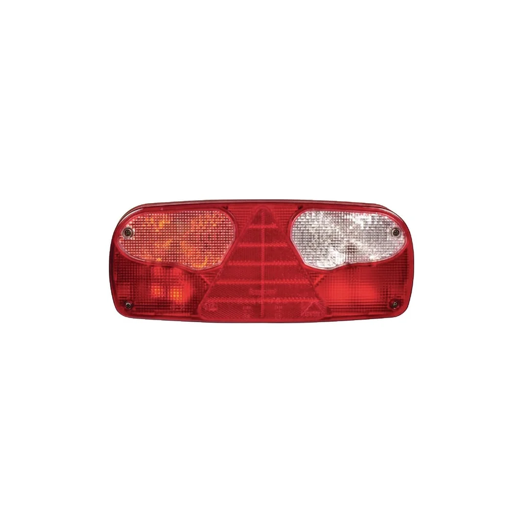Lumină spate LH rectangulară, 24V, roșu/transparent/chihlimbar, fixare cu șuruburi, Ecopoint I de Aspöck 252201007