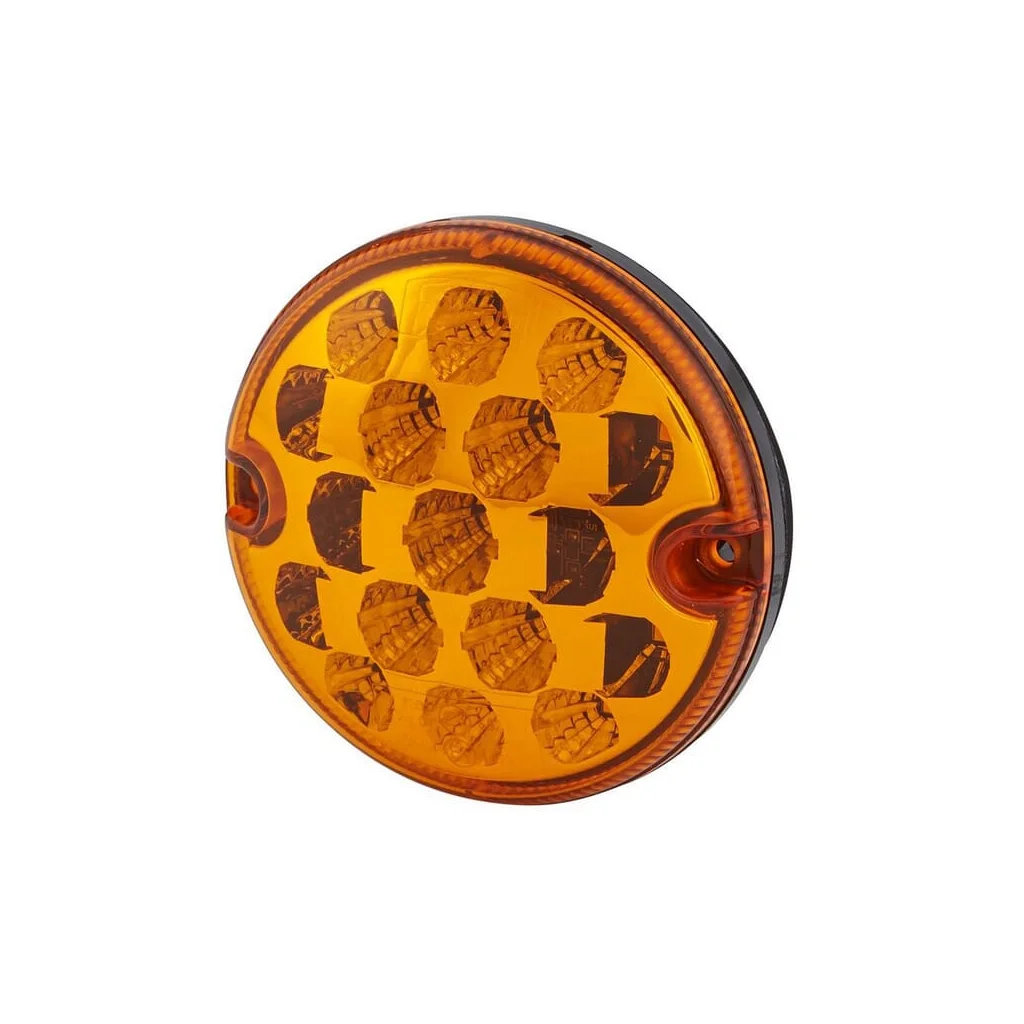 Lumină indicatoare LED, rotundă, 10/30V, chihlimbar, prindere cu șurub, diametru 95mm, 17 LED-uri, Hella ValueFit 2BA357028021