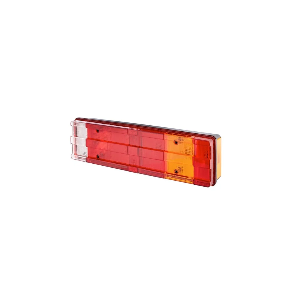 Stop spate RH rectangular, 12/24V, galben/transparent/roșu, prindere cu șuruburi, 465x54x134mm, Hella 2VP008204101