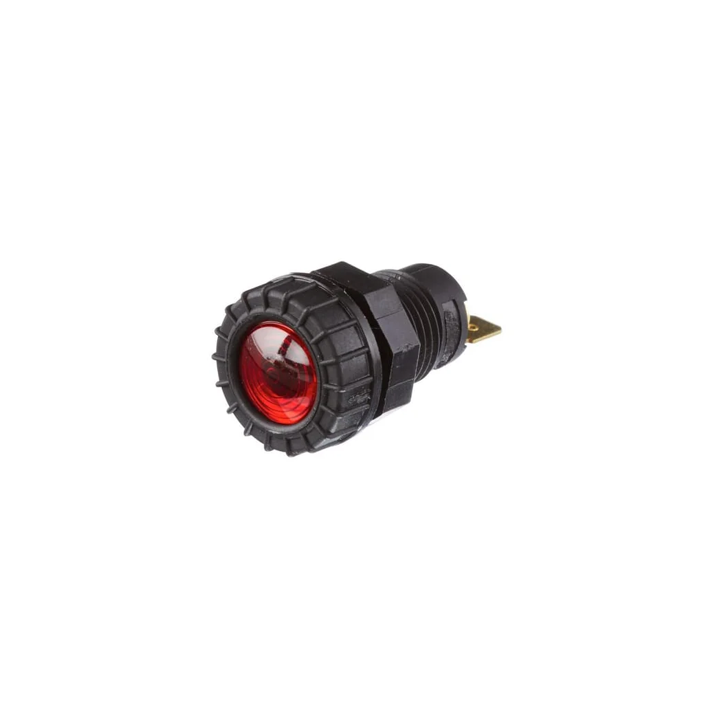 Lampă de avertizare halogen rotundă 12/24V roșu cu șuruburi conector lamelar Hella 2AA008594031