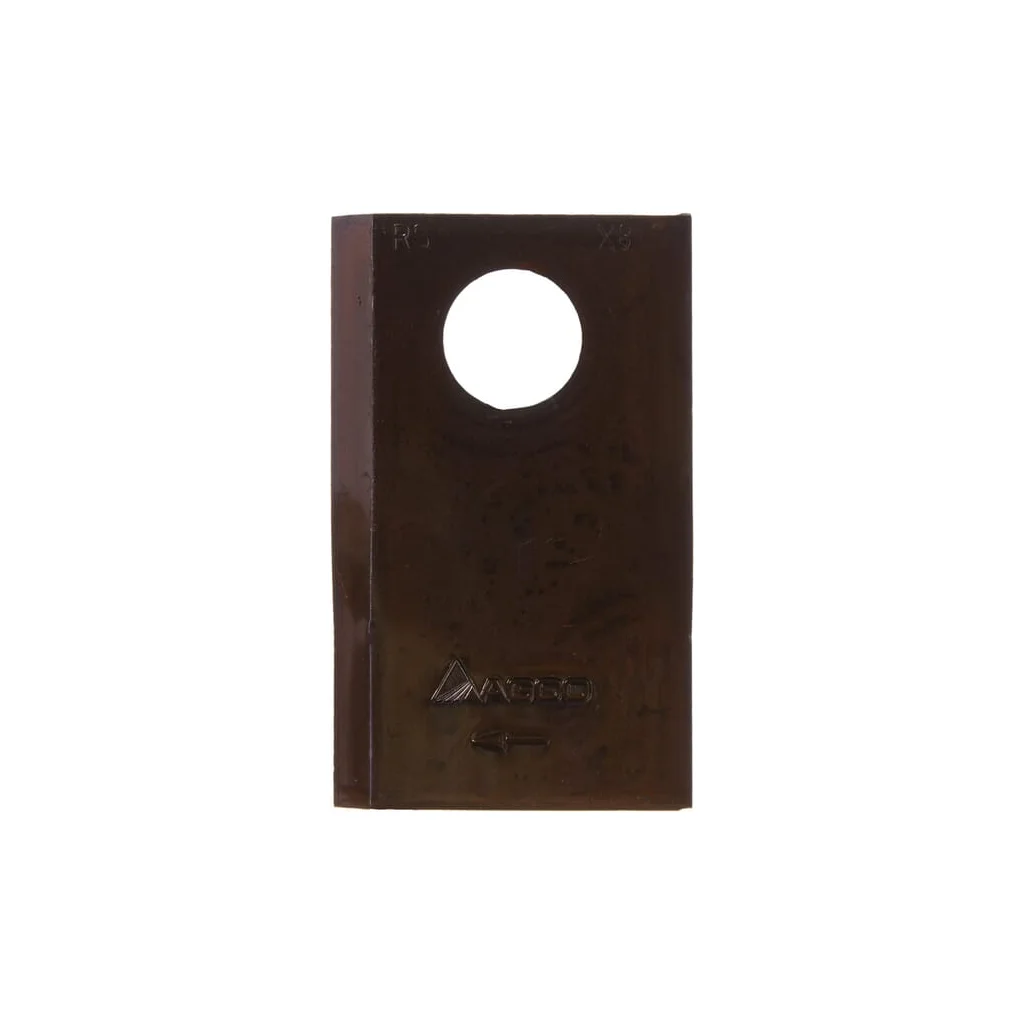 Lamă cositoare dreapta 83x49x5mm orificiu 18,5mm pachet 25 buc. potrivită pentru Lely 4122014780