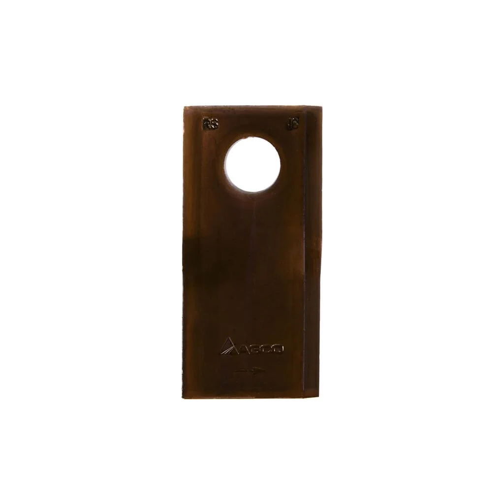Lamă cositoare stânga 100x47x4mm orificiu 18,5mm pachet 25 buc. potrivită pentru Lely 4122019950