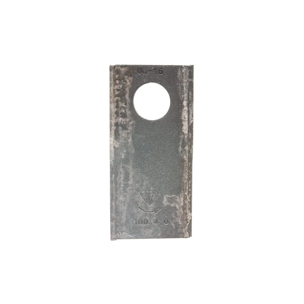 Lamă cositoare stânga 100x48x4mm orificiu 21mm pachet 25 buc. potrivită pentru Pöttinger 434977KR