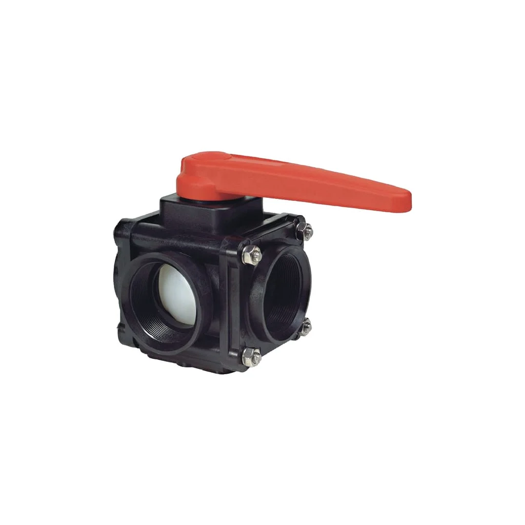 Robinet cu bilă 3 căi 1 1/4" 16 bari 453014A55