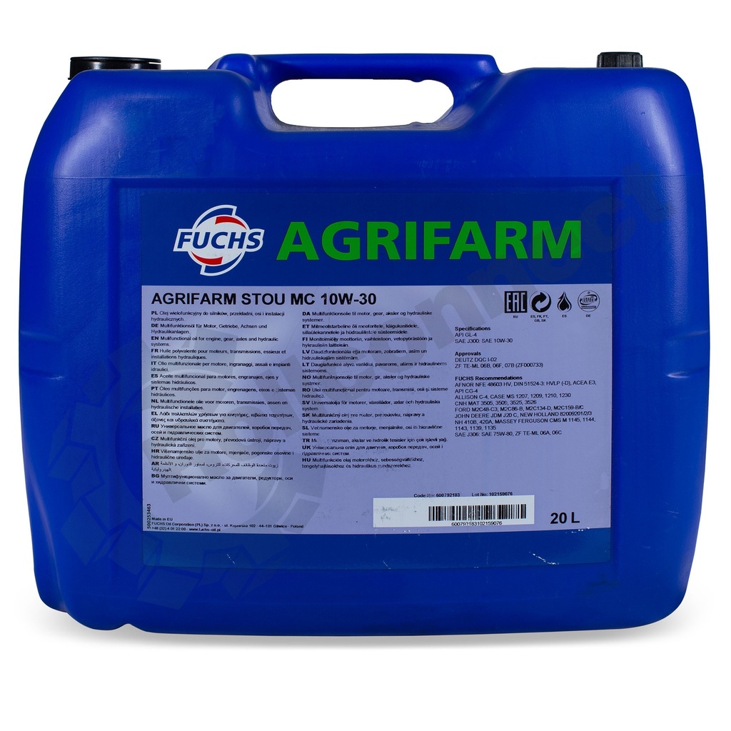 Ulei multifunctional Agrifarm STOU MC 10W-30 20L