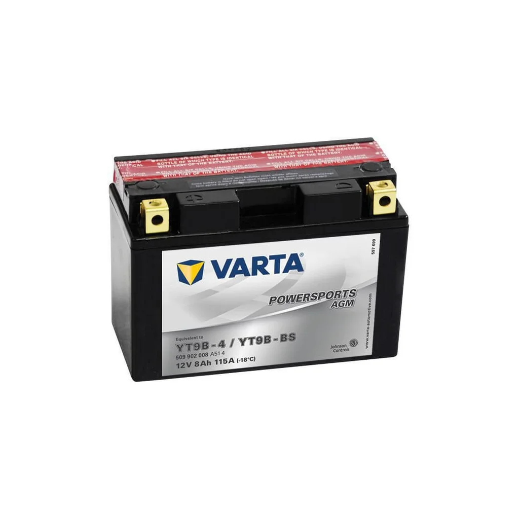 Baterie 12V 8Ah 115A AGM Powersports VARTA 508902012I314PS