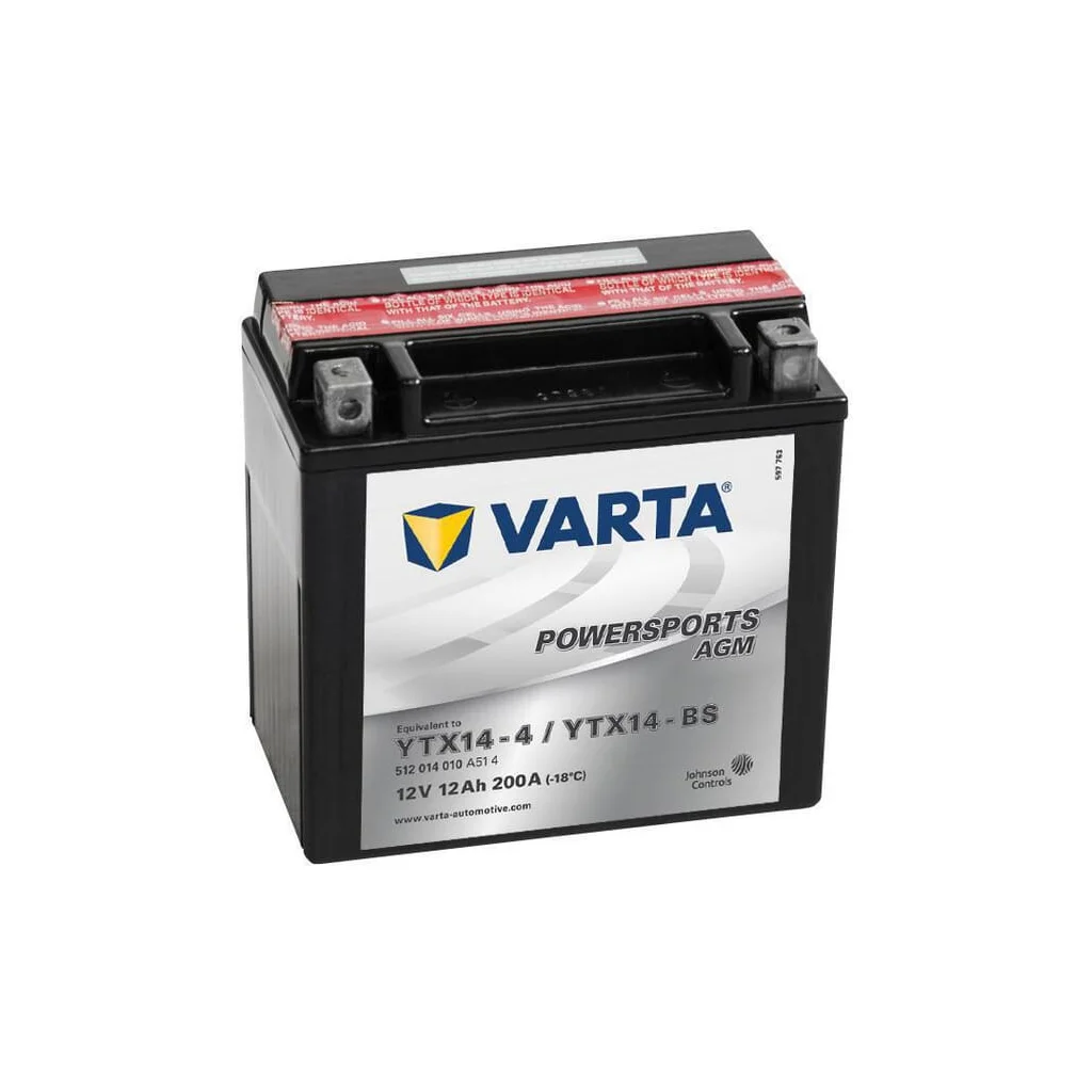 Baterie 12V 12Ah 200A AGM Powersports VARTA 512014020I314PS