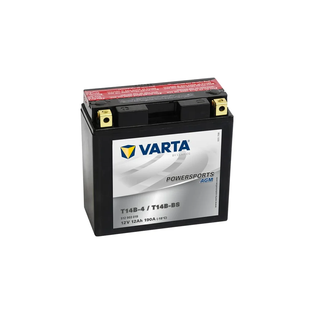 Baterie 12V 12Ah 190A AGM Powersports VARTA 513903019I314PS