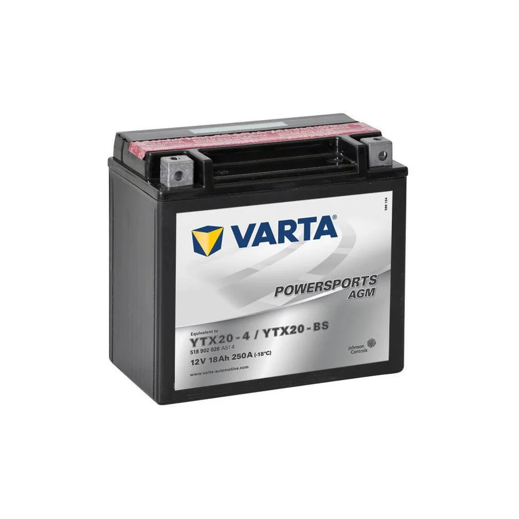 Baterie 12V 18Ah 250A AGM Powersports VARTA 518902025I314PS