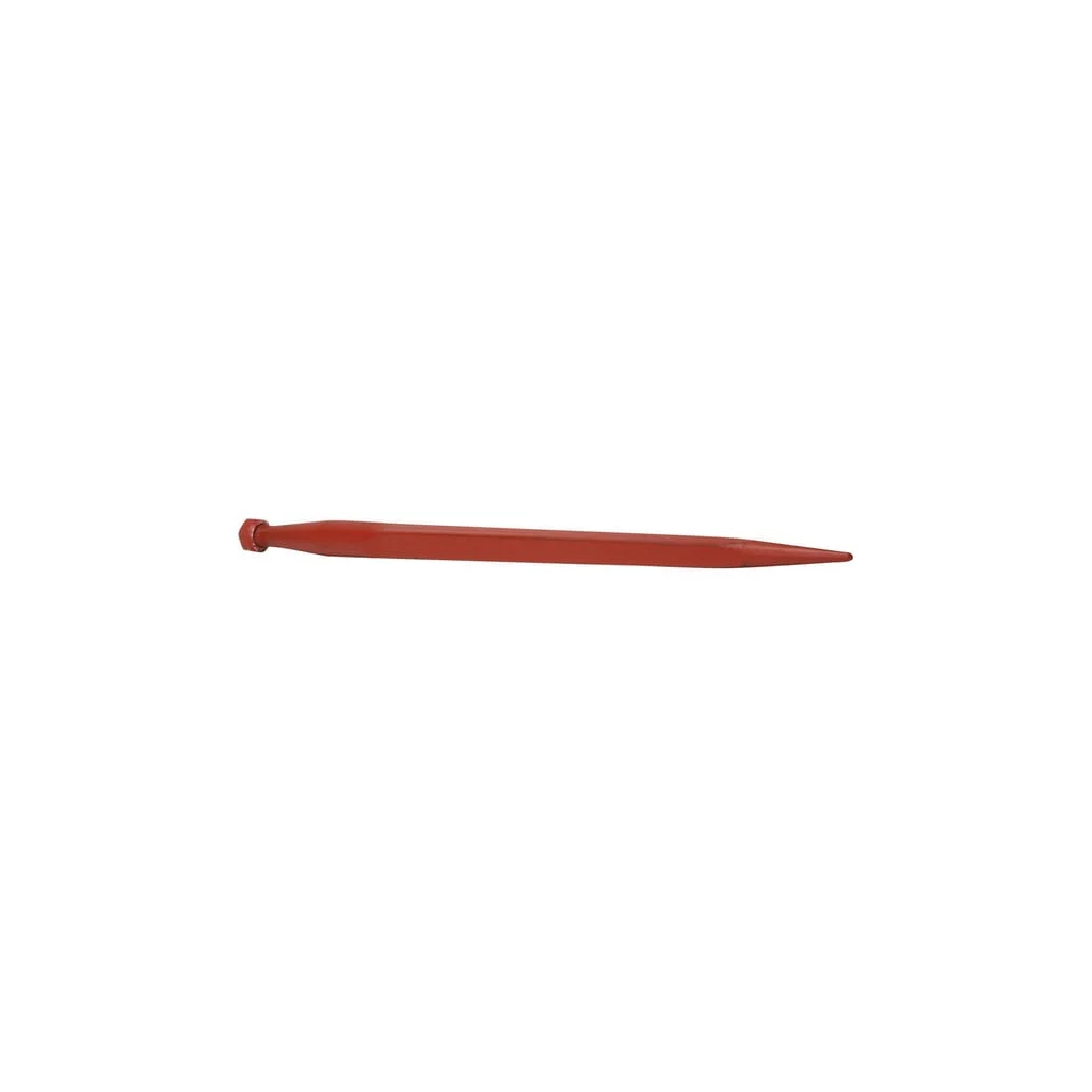 Dinte pentru încărcător, drept, secțiune pătrată 44x820mm, vârf ascuțit cu piuliță M28x1.5mm, roșu 5193241160S