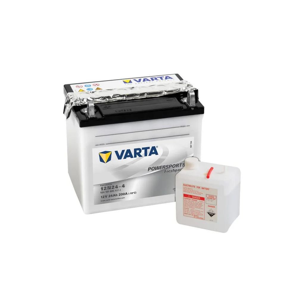 Baterie 12V 24Ah 200A Powersports Freshpack VARTA 524101020I314PS
