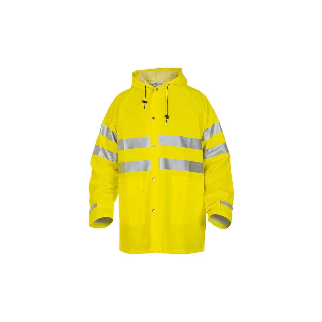 Jachetă ploaie cu glugă reflectorizantă Hi-vis galbenă S EU:48 Hydrosoft Valencia Hydrowear 015757FYS