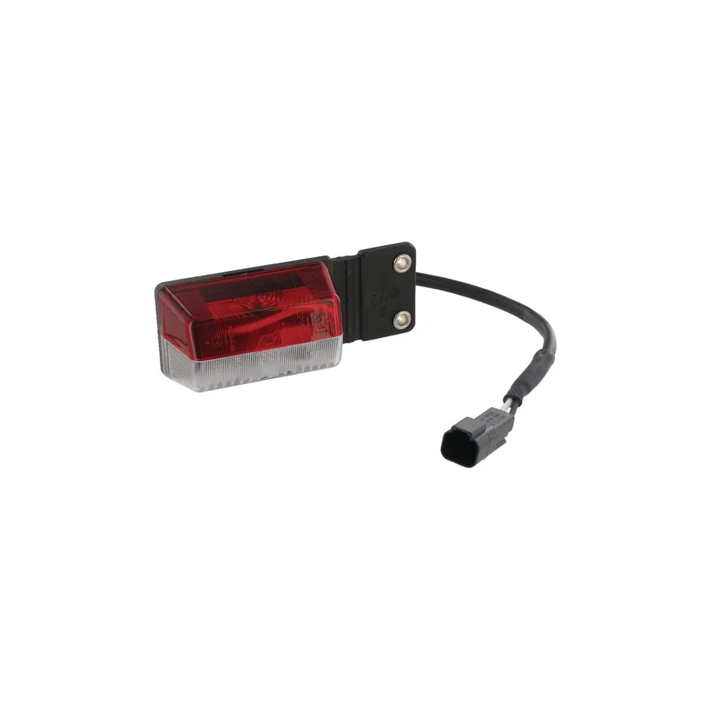 Lumină de gabarit dreapta, rectangulară, roșu/transparent, prindere cu șurub, Cobo 0403380000