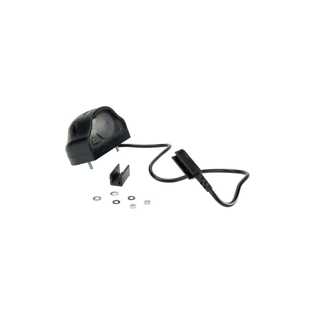 Lumină LED pentru număr de înmatriculare, 0.96W, rectangulară, 24V, transparentă, prindere cu șuruburi, 100x57x60mm 6KLS0250LED5