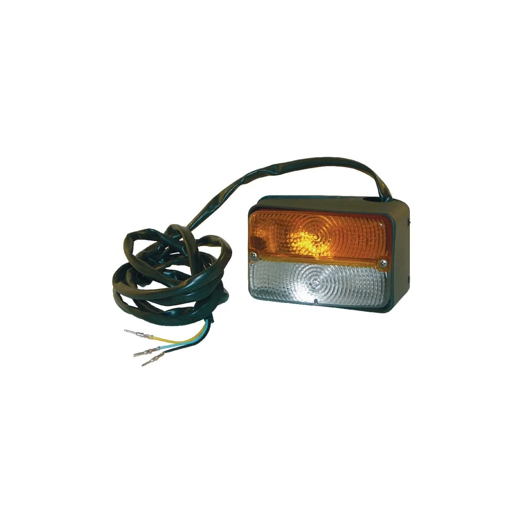 Lumină de direcție și poziție dreapta, halogen, față, rectangulară, 12V, chihlimbar/transparentă, prindere cu șurub, Cobo 032870