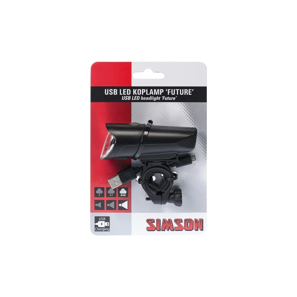 Lumină frontală LED, Li-ion, Simson 022003SIM