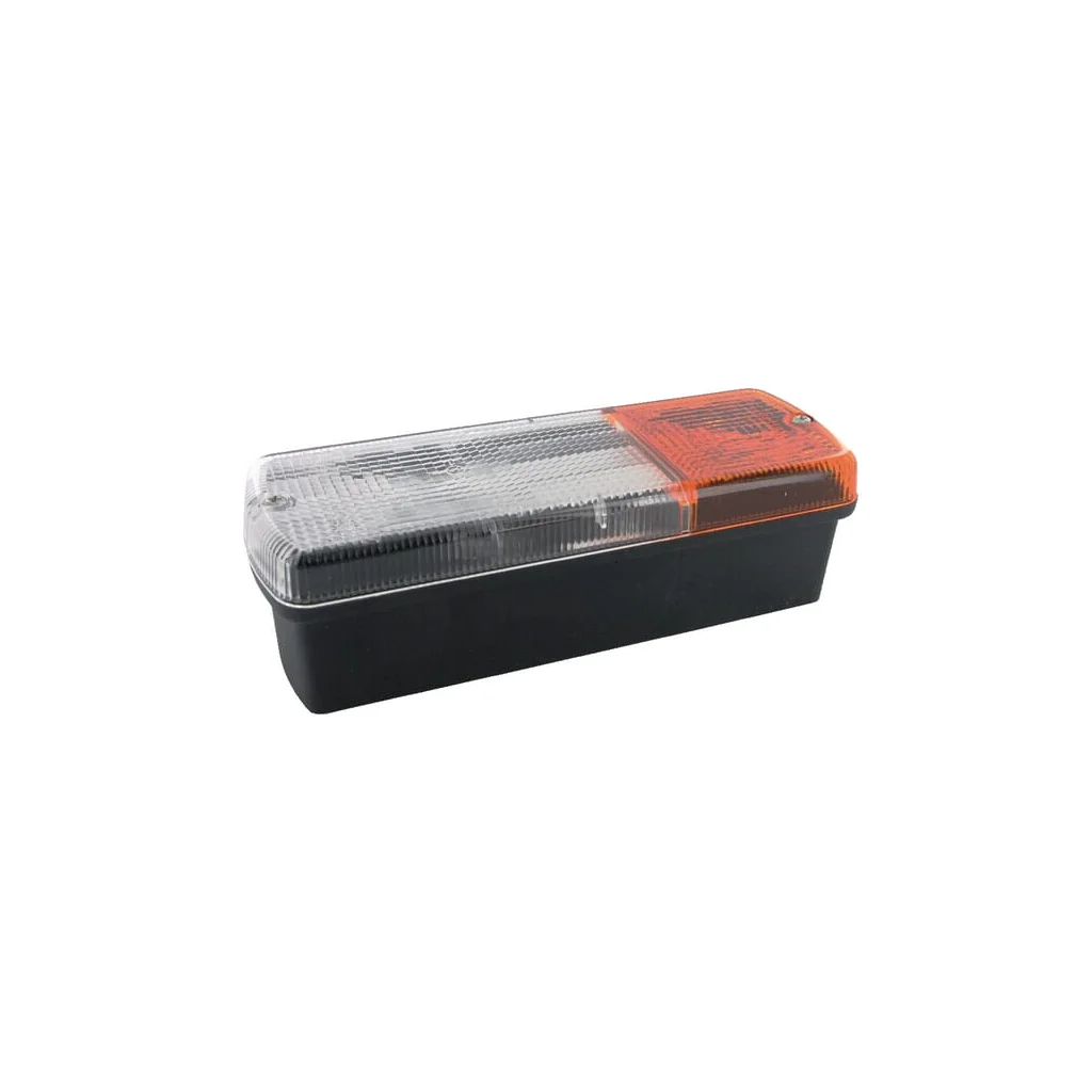 Lampă semnalizare și poziție față halogen dreptunghiulară 12/24V galben/alb cu șurub 186x66x55mm, Britax 900600LB