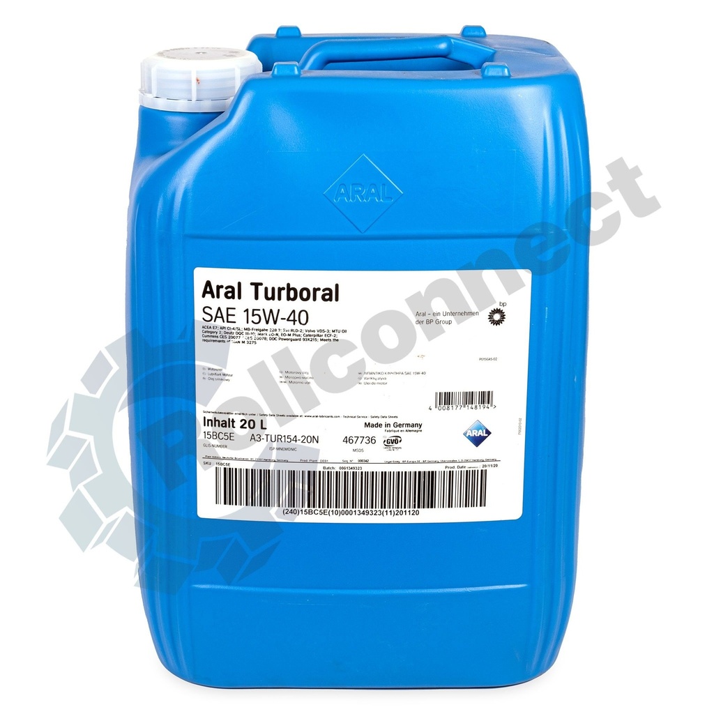 Aral Turboral SAE15W-40 20L
