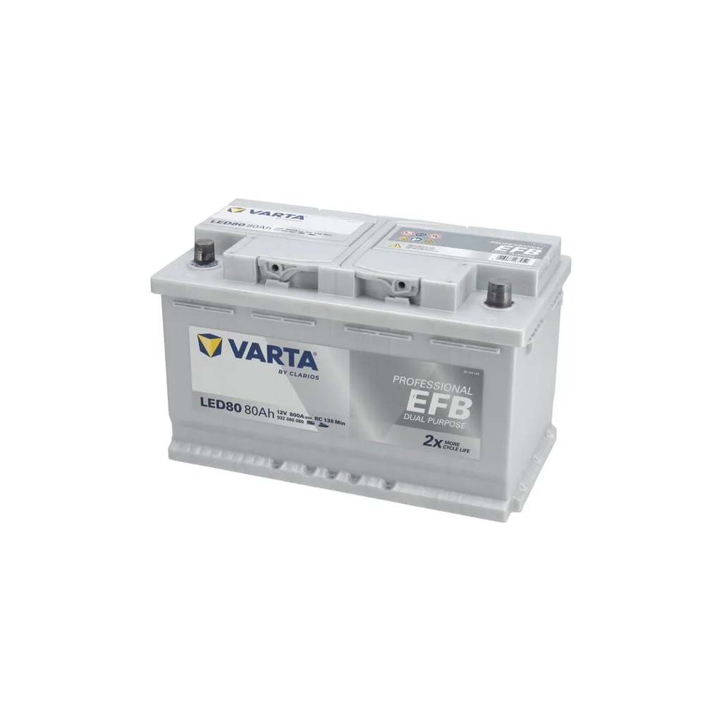 Baterie 12V 80Ah 800A LED80 VARTA Professional Dual Purpose EFB 930080080