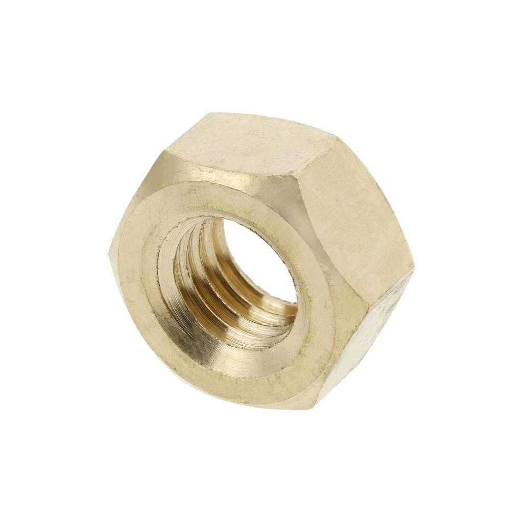 Piuliță hexagonală DIN934 M10x1,50, alamă, zincată, 93410MS