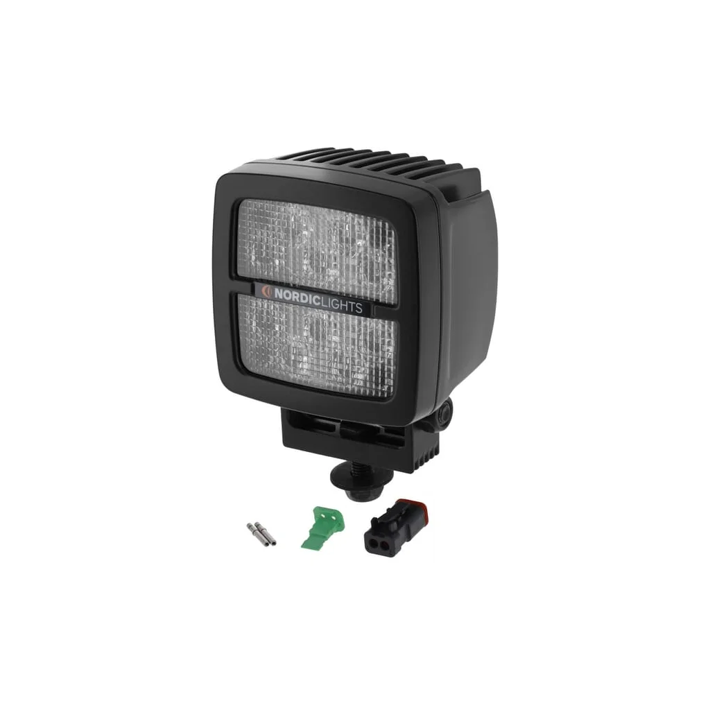 Lampă de lucru LED, 41W, 4200lm, pătrată, 12/24V, cu șuruburi, Deutsch 2-pin, inundație, 10 LED-uri, Scorpius N4402 de Nordic Li
